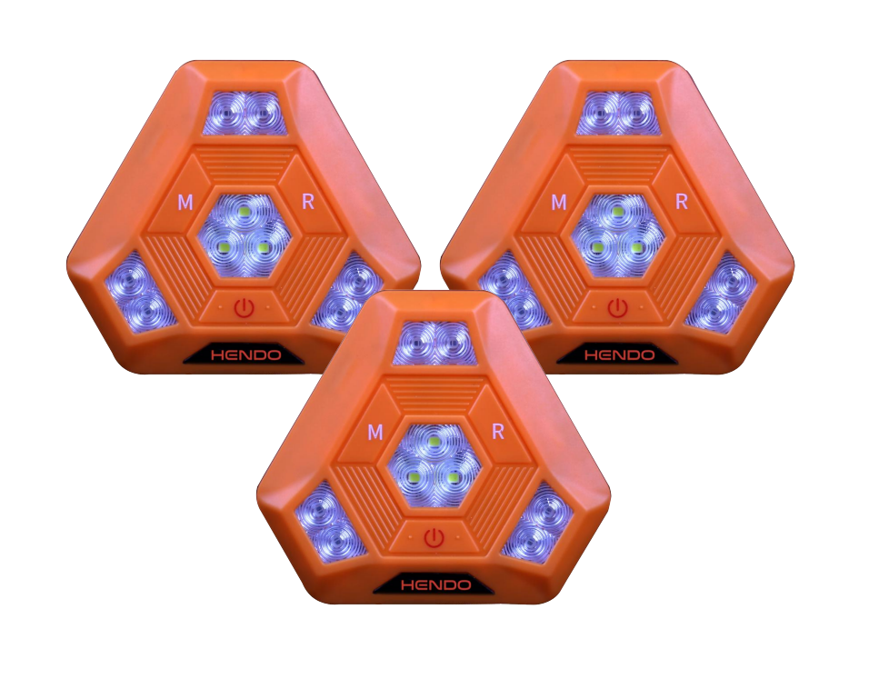 EL5111 Emergency Roadside Traffic Director Beacons – High-Visibility RED LED Strobe Light 3 Pack