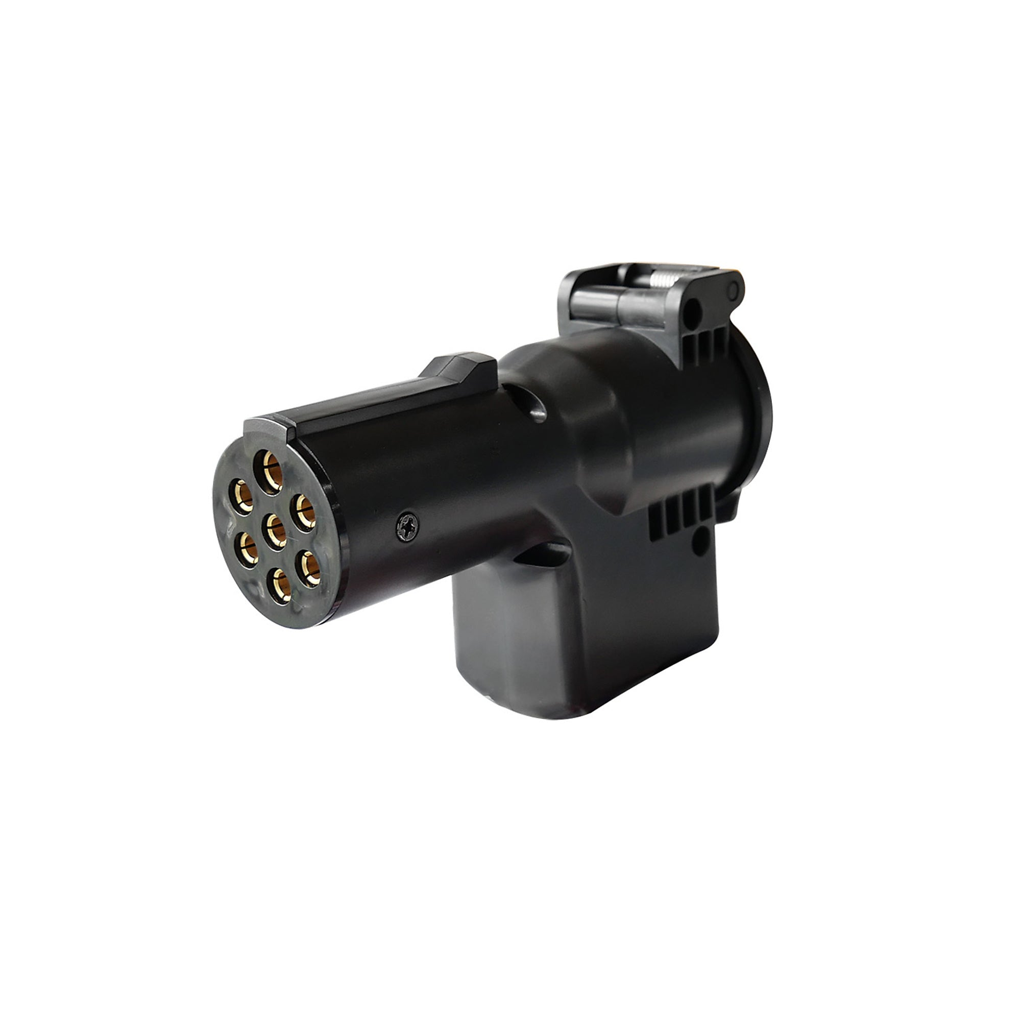 HENDO T7PS Wireless Trailer Light Transmitter – 7-Pin Round Plug Adapter for Wireless Trailer Light Kits, Plug-and-Play Tow Signal Transmitter