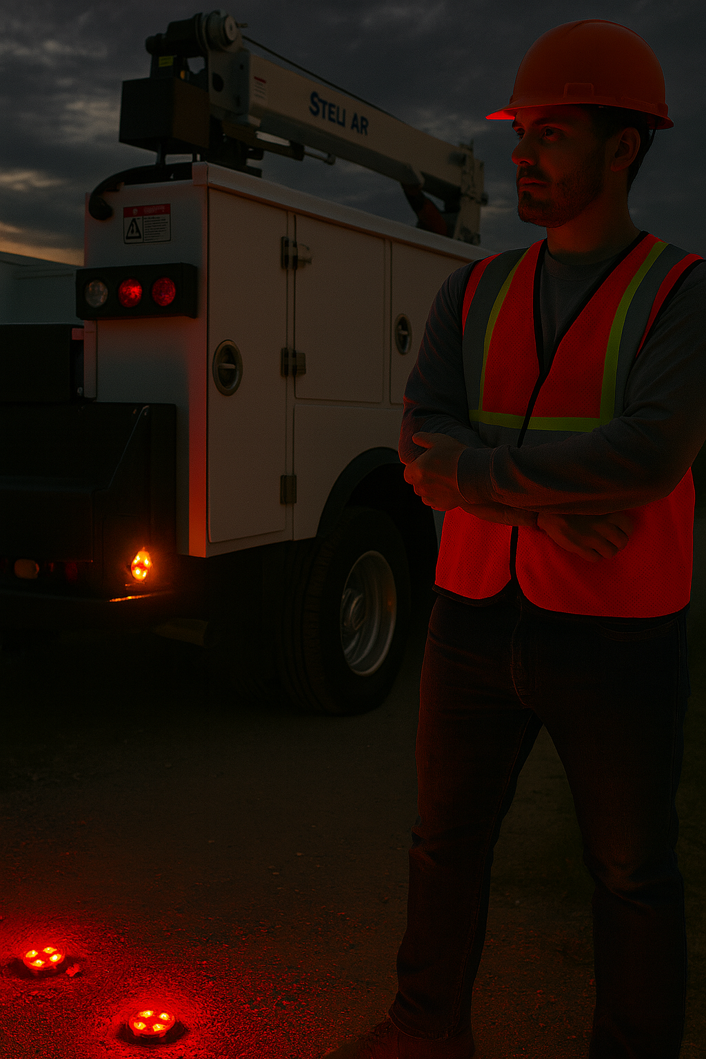 EL5111 Emergency Roadside Traffic Director Beacons – High-Visibility RED LED Strobe Light 3 Pack