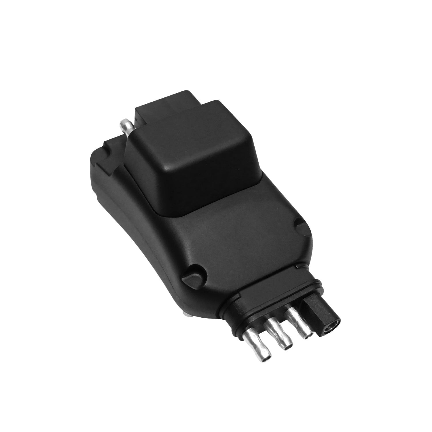 HENDO T4PS Wireless Trailer Light Transmitter – 4-Pin Flat Plug Adapter for Wireless Trailer Light Kits, Plug-and-Play Tow Signal Transmitter