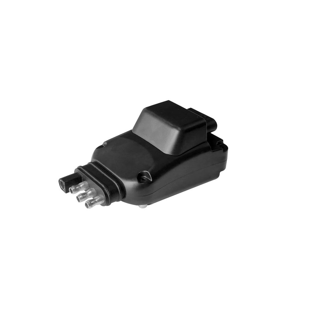 HENDO T4PS Wireless Trailer Light Transmitter – 4-Pin Flat Plug Adapter for Wireless Trailer Light Kits, Plug-and-Play Tow Signal Transmitter