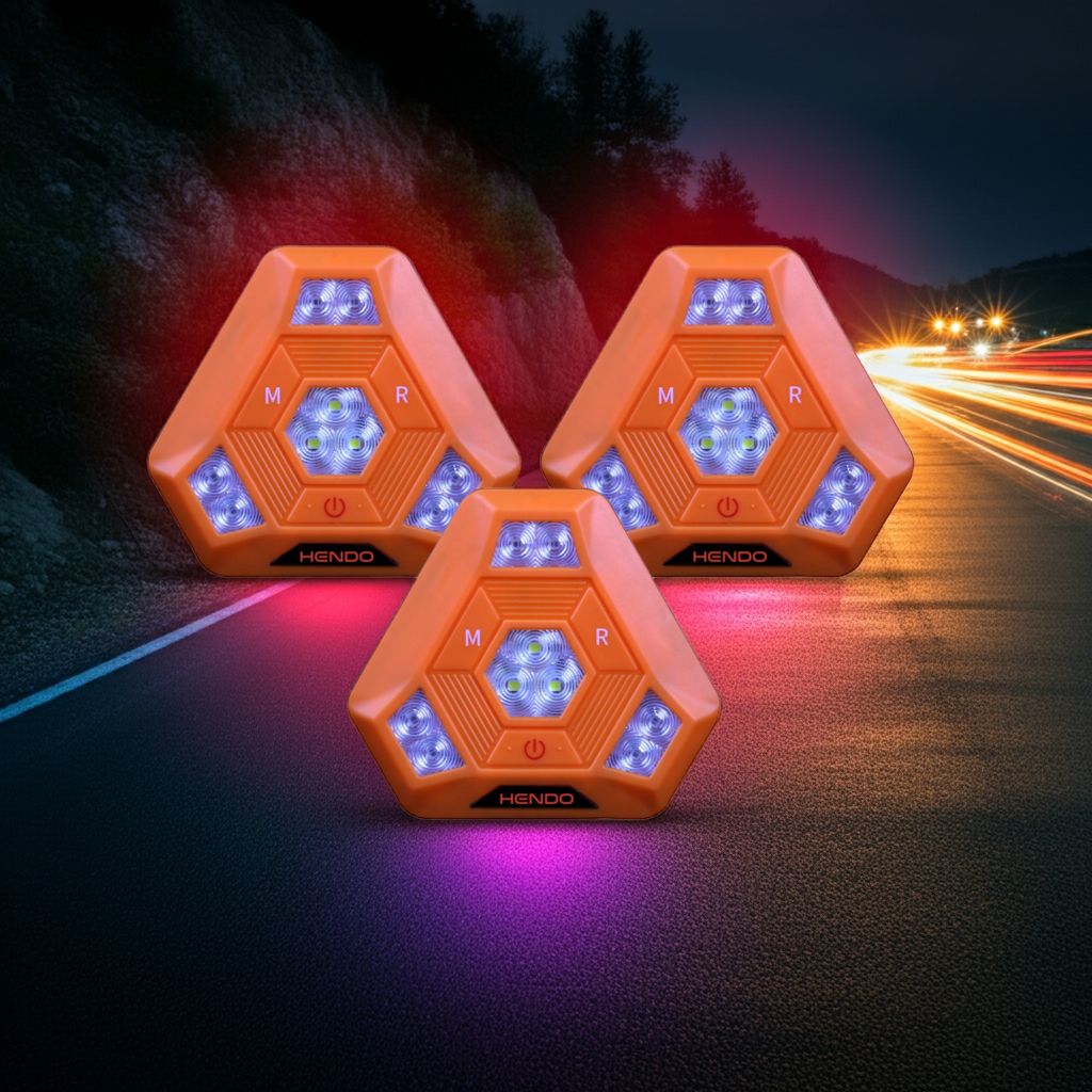 EL5111 Emergency Roadside Traffic Director Beacons – High-Visibility RED LED Strobe Light 3 Pack